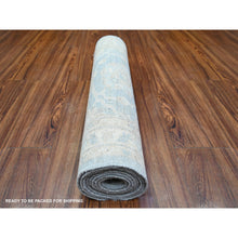 Load image into Gallery viewer, 2&#39;8&quot;x9&#39;9&quot; Beau Blue, Hand Knotted, Finer Peshawar With Soft Colors, Natural Dyes, Extra Soft Wool, Runner Oriental Rug FWR446820