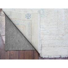 Load image into Gallery viewer, 2&#39;5&quot;x8&#39;5&quot; Swan White, Washed Out Peshawar, Organic Wool, Hand Knotted, Runner Oriental Rug FWR446826