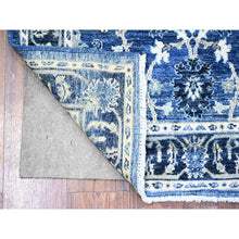 Load image into Gallery viewer, 2&#39;10&quot;x4&#39;8&quot; Boeing Blue, Hand Knotted, Vegetable Dyes, Extra Soft Wool, Peshawar All Over Mahal Design, Xl Runner Oriental Rug FWR446838