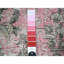 Load image into Gallery viewer, 11&#39;3&quot;x15&#39;9&quot; Blush Pink, Vintage Tabriz, Distressed Look, Cropped Thin, Worn Out, Soft Wool, Hand Knotted, Oriental Rug FWR446886