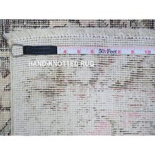 Load image into Gallery viewer, 11&#39;3&quot;x15&#39;9&quot; Blush Pink, Vintage Tabriz, Distressed Look, Cropped Thin, Worn Out, Soft Wool, Hand Knotted, Oriental Rug FWR446886