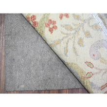 Load image into Gallery viewer, 8&#39;x8&#39; Lexicon Ivory, Afghan Peshawar With Birds Of Paradise Natural Dyes, Organic Wool Hand Knotted, Round Oriental Rug FWR446976