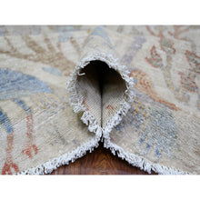Load image into Gallery viewer, 8&#39;x8&#39; Lexicon Ivory, Afghan Peshawar With Birds Of Paradise Natural Dyes, Organic Wool Hand Knotted, Round Oriental Rug FWR446976