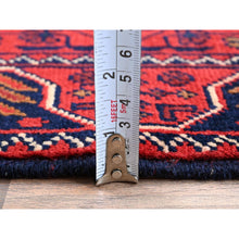 Load image into Gallery viewer, 1&#39;9&quot;x4&#39;8&quot; Berry Red, Afghan Khamyab With Geometric Pattern, Soft And Shiny Wool, Hand Knotted, Vegetable Dyes, Short &amp; Narrow Runner, Oriental Rug FWR4464
