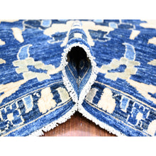 Load image into Gallery viewer, 8&#39;2&quot;x9&#39;8&quot; Byzantine Blue, Peshawar With Mahal Design, Organic Wool, Hand Knotted, Oriental Rug FWR447042