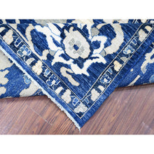 Load image into Gallery viewer, 8&#39;2&quot;x9&#39;8&quot; Byzantine Blue, Peshawar With Mahal Design, Organic Wool, Hand Knotted, Oriental Rug FWR447042