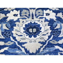Load image into Gallery viewer, 8&#39;2&quot;x9&#39;8&quot; Byzantine Blue, Peshawar With Mahal Design, Organic Wool, Hand Knotted, Oriental Rug FWR447042