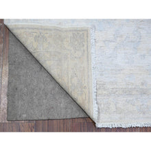 Load image into Gallery viewer, 3&#39;x9&#39;4&quot; Feather White, White Wash Peshawar with Faded Colors Vegetable Dyes, Soft Wool Hand Knotted, Runner Oriental Rug FWR447060