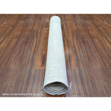 Load image into Gallery viewer, 3&#39;x5&#39; Delicate White, 100% Wool, Hand Knotted, Washed Out Peshawar with Faded Design, Natural Dyes, Oriental Rug FWR447084