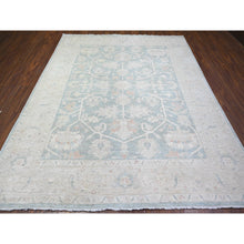 Load image into Gallery viewer, 8&#39;x9&#39;7&quot; Cadet Gray, Finer Peshawar With Faded Colors, Vegetable Dyes, Extra Soft Wool, Hand Knotted, Oriental Rug FWR447090