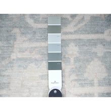 Load image into Gallery viewer, 8&#39;x9&#39;7&quot; Cadet Gray, Finer Peshawar With Faded Colors, Vegetable Dyes, Extra Soft Wool, Hand Knotted, Oriental Rug FWR447090