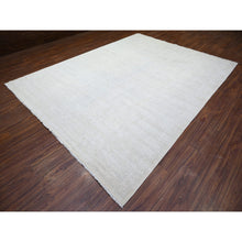 Load image into Gallery viewer, 8&#39;9&quot;x11&#39;9&quot; Retro White With Cloud Gray, Washed Out Peshawar With Faded Colors, Natural Dyes, Soft Wool, Hand Knotted, Oriental Rug FWR447096