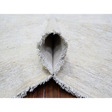 Load image into Gallery viewer, 8&#39;9&quot;x11&#39;9&quot; Retro White With Cloud Gray, Washed Out Peshawar With Faded Colors, Natural Dyes, Soft Wool, Hand Knotted, Oriental Rug FWR447096