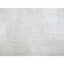 Load image into Gallery viewer, 8&#39;9&quot;x11&#39;9&quot; Retro White With Cloud Gray, Washed Out Peshawar With Faded Colors, Natural Dyes, Soft Wool, Hand Knotted, Oriental Rug FWR447096