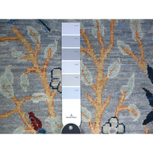 Load image into Gallery viewer, 2&#39;7&quot;x7&#39;10&quot; Coin Gray, Afghan Peshawar With Birds Of Paradise Tree Of Life Design, Abrash, Natural Wool, Hand Knotted, Runner Oriental Rug  FWR447186