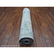 Load image into Gallery viewer, 2&#39;7&quot;x7&#39;10&quot; Coin Gray, Afghan Peshawar With Birds Of Paradise Tree Of Life Design, Abrash, Natural Wool, Hand Knotted, Runner Oriental Rug  FWR447186