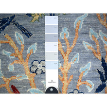 Load image into Gallery viewer, 2&#39;7&quot;x7&#39;8&quot; Oxford Gray, Afghan Peshawar with Birds of Paradise Design, Abrash, Vegetable Dyes, 100% Wool, Hand Knotted, Runner Oriental Rug FWR447198