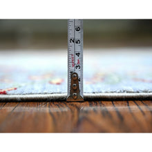 Load image into Gallery viewer, 2&#39;7&quot;x7&#39;8&quot; Oxford Gray, Afghan Peshawar with Birds of Paradise Design, Abrash, Vegetable Dyes, 100% Wool, Hand Knotted, Runner Oriental Rug FWR447198