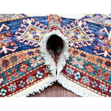 Load image into Gallery viewer, 8&#39;4&quot;x11&#39;5&quot; Porcelain White, Organic Wool, Hand Knotted, Dense Weave, Vegetable Dyes, Afghan Super Kazak With All Over Medallions, Oriental Rug FWR447282