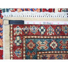 Load image into Gallery viewer, 8&#39;4&quot;x11&#39;5&quot; Porcelain White, Organic Wool, Hand Knotted, Dense Weave, Vegetable Dyes, Afghan Super Kazak With All Over Medallions, Oriental Rug FWR447282