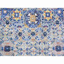 Load image into Gallery viewer, 11&#39;9&quot;x16&#39;1&quot; Antique Pewter with Gentle Gray, Vegetable Dyes, Pure Wool, Hand Knotted, Aryana with 14th Century Mamluk Dynasty Pattern, Oversized Oriental Rug FWR447336