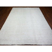 Load image into Gallery viewer, 8&#39;1&quot;x9&#39;5&quot; Pastel Gray, Natural Dyes, Washed Out Peshawar With Faded Colors, High Grade Wool, Hand Knotted, Oriental Rug FWR447450