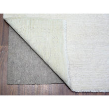 Load image into Gallery viewer, 8&#39;1&quot;x9&#39;5&quot; Pastel Gray, Natural Dyes, Washed Out Peshawar With Faded Colors, High Grade Wool, Hand Knotted, Oriental Rug FWR447450