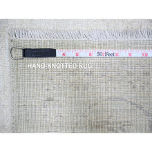 Load image into Gallery viewer, 8&#39;1&quot;x9&#39;5&quot; Pastel Gray, Natural Dyes, Washed Out Peshawar With Faded Colors, High Grade Wool, Hand Knotted, Oriental Rug FWR447450