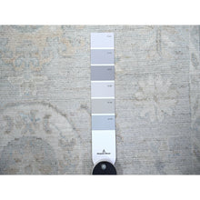 Load image into Gallery viewer, 3&#39;9&quot;x9&#39;7&quot; Cadet Gray, Vegetable Dyes, White Wash Peshawar With Faded Colors, High Grade Wool, Hand Knotted, Wide Runner Oriental Rug FWR447456