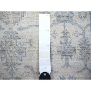 4'x5'9" Commercial White, Natural Dyes, Natural Wool, Hand Knotted, Finer Peshawar with Faded Colors, Oriental Rug FWR447480