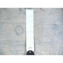 Load image into Gallery viewer, 2&#39;7&quot;x11&#39;9&quot; Porcelain White With Gentle Gray, Washed Out Peshawar With Faded Colors, Natural Dyes, High Grade Wool, Hand Knotted, Runner Oriental Rug FWR447516