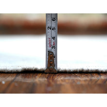 Load image into Gallery viewer, 2&#39;7&quot;x11&#39;9&quot; Porcelain White With Gentle Gray, Washed Out Peshawar With Faded Colors, Natural Dyes, High Grade Wool, Hand Knotted, Runner Oriental Rug FWR447516