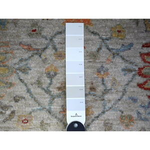 8'x8' Lexicon Ivory, All Over Ziegler Mahal Design, Hand Knotted, Pure Wool, Natural Dyes, Round Oriental Rug FWR447576