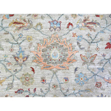 Load image into Gallery viewer, 8&#39;x8&#39; Lexicon Ivory, All Over Ziegler Mahal Design, Hand Knotted, Pure Wool, Natural Dyes, Round Oriental Rug FWR447576