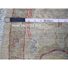 Load image into Gallery viewer, 8&#39;x8&#39; Lexicon Ivory, All Over Ziegler Mahal Design, Hand Knotted, Pure Wool, Natural Dyes, Round Oriental Rug FWR447576