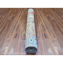 Load image into Gallery viewer, 3&#39;x5&#39; Laid Back Gray, Birds Of Paradise, Abrash, Tree Of Life Hand Knotted 100% Wool Afghan Peshawar Area, Oriental Rug FWR447594