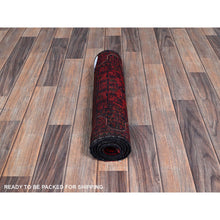 Load image into Gallery viewer, 1&#39;9&quot;x5&#39; Angels Red, Hand Knotted, Afghan Khamyab With Geometric Medallions Design, Soft 100% Wool, Natural Dyes, Short &amp; Narrow Runner, Oriental Rug FWR4470