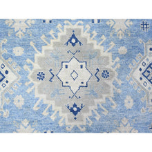 Load image into Gallery viewer, 12&#39;1&quot;x17&#39;4&quot; Beau Blue with Huntington White, Vintage Look Kazak, Hand Knotted , Natural Dyes, High Grade Wool, Oversized Oriental Rug FWR447612