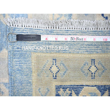 Load image into Gallery viewer, 12&#39;1&quot;x17&#39;4&quot; Beau Blue with Huntington White, Vintage Look Kazak, Hand Knotted , Natural Dyes, High Grade Wool, Oversized Oriental Rug FWR447612