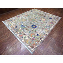 Load image into Gallery viewer, 8&#39;2&quot;x9&#39;9&quot; Dolphin Gray, Hand Knotted, Natural Dyes, Vibrant Wool, Aryana With Ziegler Mahal All Over Colorful Design, Oriental Rug FWR447654