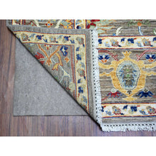 Load image into Gallery viewer, 8&#39;2&quot;x9&#39;9&quot; Dolphin Gray, Hand Knotted, Natural Dyes, Vibrant Wool, Aryana With Ziegler Mahal All Over Colorful Design, Oriental Rug FWR447654