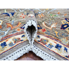 Load image into Gallery viewer, 8&#39;2&quot;x9&#39;9&quot; Dolphin Gray, Hand Knotted, Natural Dyes, Vibrant Wool, Aryana With Ziegler Mahal All Over Colorful Design, Oriental Rug FWR447654