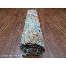 Load image into Gallery viewer, 8&#39;2&quot;x9&#39;9&quot; Dolphin Gray, Hand Knotted, Natural Dyes, Vibrant Wool, Aryana With Ziegler Mahal All Over Colorful Design, Oriental Rug FWR447654