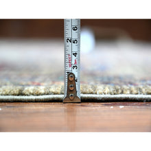 Load image into Gallery viewer, 7&#39;9&quot;x9&#39;6&quot; Carbon Gray, Hand Knotted, Sultani Pomegranate Design, Shiny And Soft Wool, Vegetable Dyes, Densely Woven Oriental Rug FWR447744