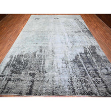 Load image into Gallery viewer, 8&#39;10&quot;x12&#39;9&quot; Cloud Gray, Tone On Tone, Modern Galaxy  Design, Pure Wool, Hand Knotted, Oriental Rug FWR447768