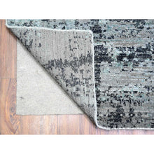 Load image into Gallery viewer, 8&#39;10&quot;x12&#39;9&quot; Cloud Gray, Tone On Tone, Modern Galaxy  Design, Pure Wool, Hand Knotted, Oriental Rug FWR447768