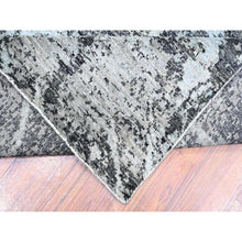 Load image into Gallery viewer, 8&#39;10&quot;x12&#39;9&quot; Cloud Gray, Tone On Tone, Modern Galaxy  Design, Pure Wool, Hand Knotted, Oriental Rug FWR447768