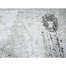 Load image into Gallery viewer, 8&#39;10&quot;x12&#39;9&quot; Cloud Gray, Tone On Tone, Modern Galaxy  Design, Pure Wool, Hand Knotted, Oriental Rug FWR447768
