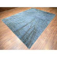 Load image into Gallery viewer, 8&#39;10&quot;x12&#39;1&quot; Blue Gray, Modern Tree In The Dusk Design, 100% Wool, Natural Dyes, Tone On Tone, Hand Knotted, Oriental Rug FWR447774