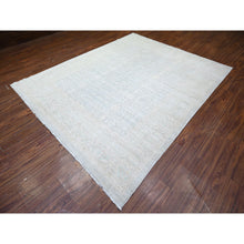 Load image into Gallery viewer, 8&#39;x9&#39;10&quot; Chrome Gray, Washed Out Khotan Inspired Pomegranate Design, High Grade Wool, Hand Knotted, Oriental Rug FWR447840